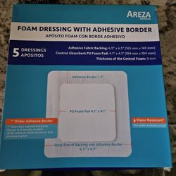 Five Large Gauze Patches. New. Sealed. See Box