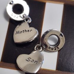 Pandora Mother Son Charms