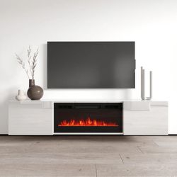 Floating Fireplace TV Stand