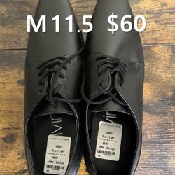 CALVIN KLEIN BLACK LEATHER DRESS Shoes