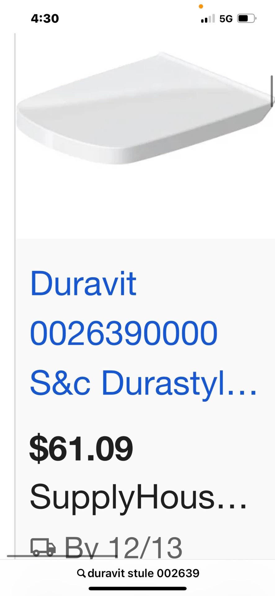 TOILET SEAT •  DURAVIT  • BRAND NEW • 3 STYLES