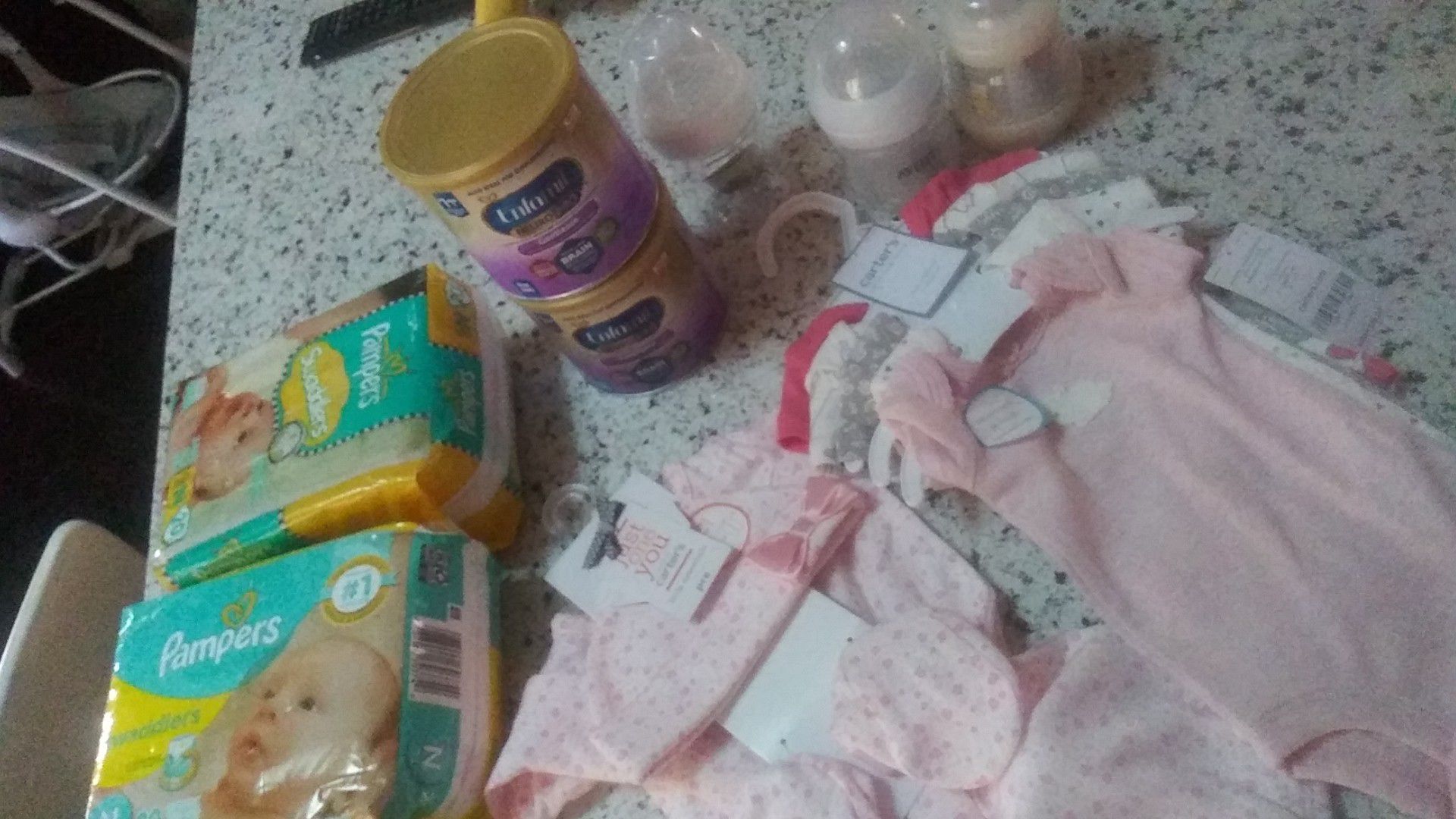 Baby items diapers enfamil
