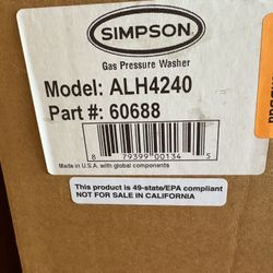 Simpson Pressure Washer
