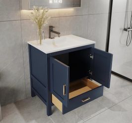 NEW IN BOX 30” Navy Vanity