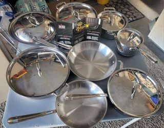 All Clad Complete 14 piece Set Like New!!