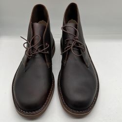 Clarks Bushacre 2 Beeswax Men's Size US 12 M Brown Leather lace Up Chukka Boots