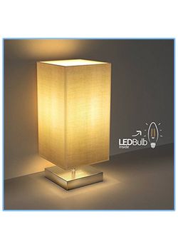 Bedside Table Lamp ,Aglaia Minimalist Fabric Desk Lamp