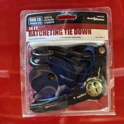 Haul-Master 500 lb. Capacity 1 in. x 14 ft. Ratcheting Tie Down