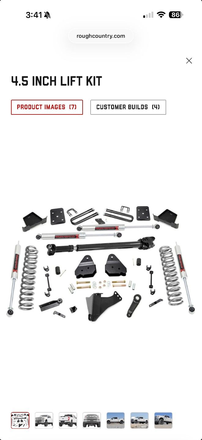 Rough Country 4.5 Inch Lift Kit For Ford F250/F350 Super Duty 4WD (2017-2022)
