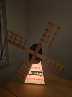 1960's Heineken Beer Metal Lighted Windmill