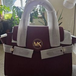 Michael Kors Carmen MD Flap Satchel (Mulberry)