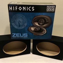 New Hifonics 6x9” inch 400 Watts Max Car Audio Speakers + 6x9” Speaker Boxes (pair) 🔊🔥