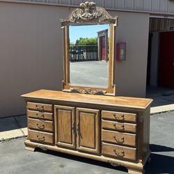 Vintage Dresser And Mirror