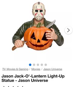 Jason Voorhees Jack-O'-Lantern Light-Up Statue