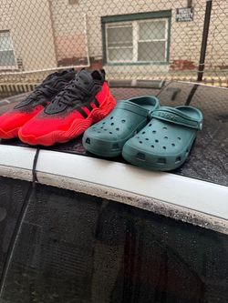 Men adidas and crocs size 8 both for 45.00