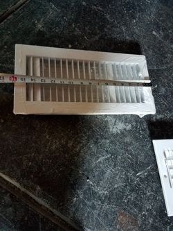 New Steel Floor Register in White Hablo Espanol