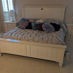 Ivory Farmhouse Style KING Bed