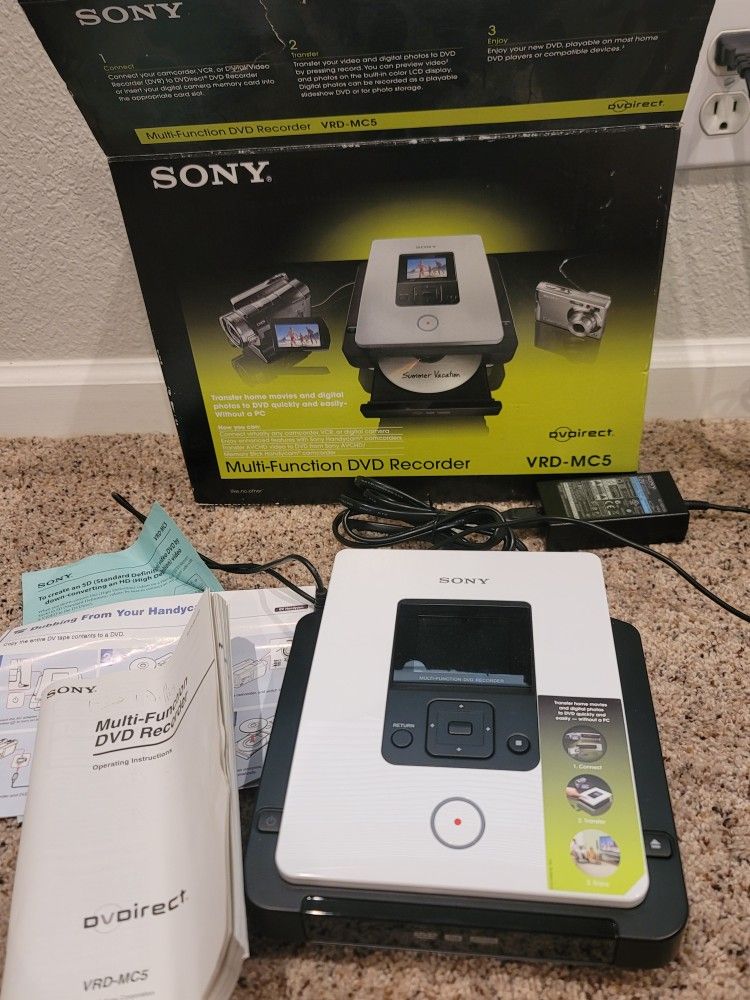 Sony Multi-Function DVD Recorder VRD-MC5 Transfer Home Movies To DVD