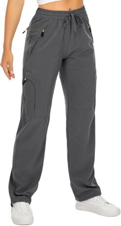 Women’s Hiking Pants – Quick Dry, UPF 50, Lightweight Travel Cargo Size s