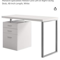 Monarch Specialties Computer Desk with File Cabinet-Left or Right Set-Up, 48" L,