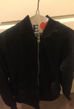 H&M black bomber jacket