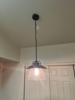 Industrial Pendant Light with Clear Glass Shade