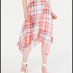 Tommy Hilfiger Plaid Hankerchief Skirt