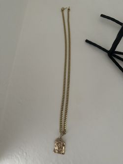 10K SOLID GOLD MIAMI CUBAN LINK CHAIN + JESUS PIECE