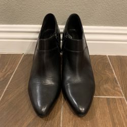 Cole Haan - Black Leather Heel Booties