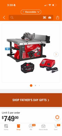 Milwaukee Fuel M18 Table Saw with One Key