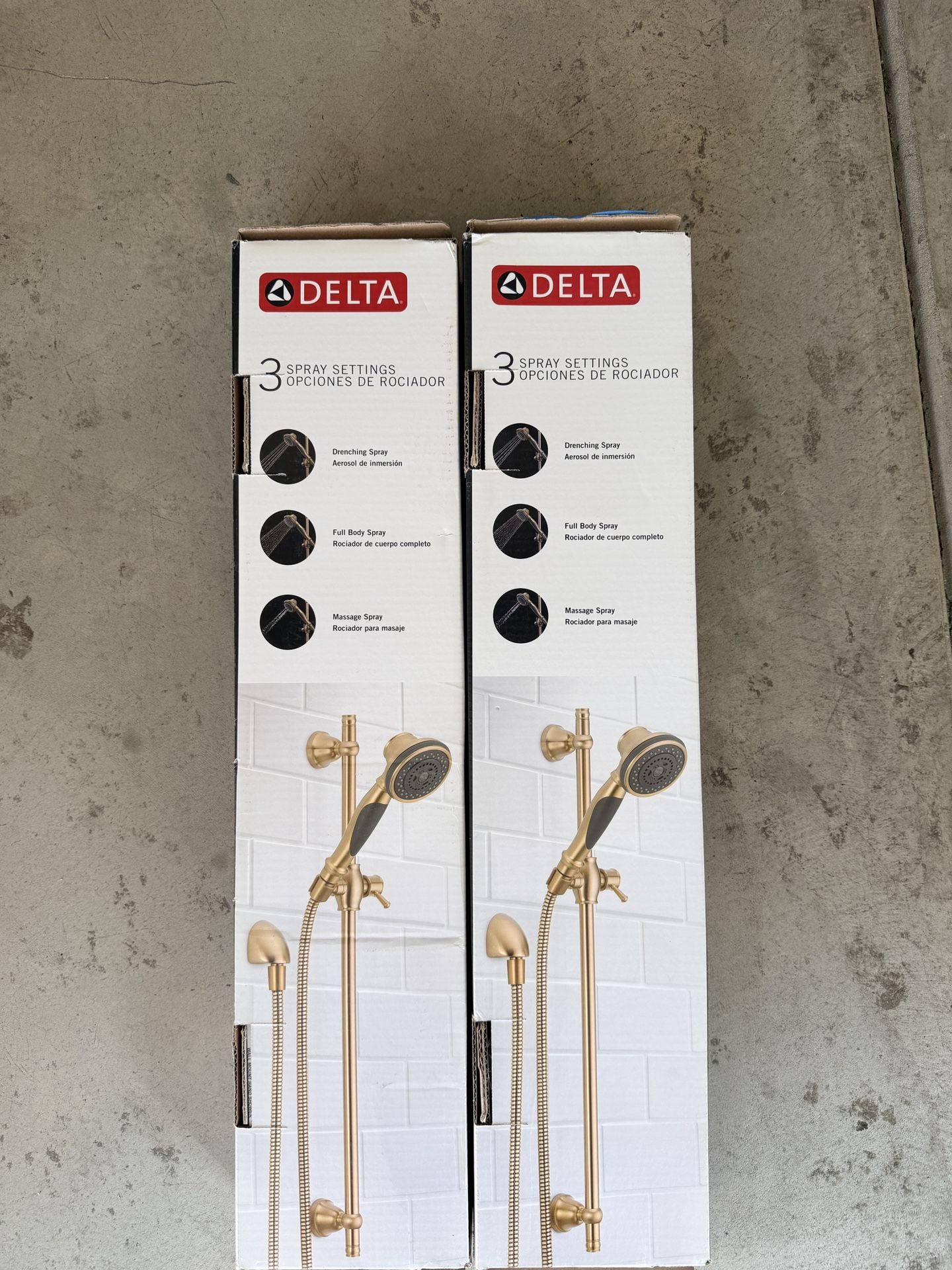 Delta Shower Fixture 3 In 1 Slide Bar Mount Hand Shower