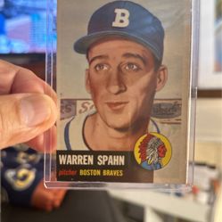 1953 Authentic Topps Warren Spahn Boston Braves