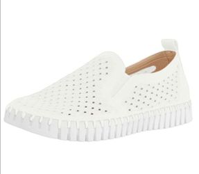 Ilse Jacobsen HORNBAEK Women's Tulip140WOM Flat | Slip-On | Low Top. (White, 9)