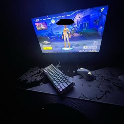 Selling Setup Monitor,mousepad,keyboard And Mouse,desk