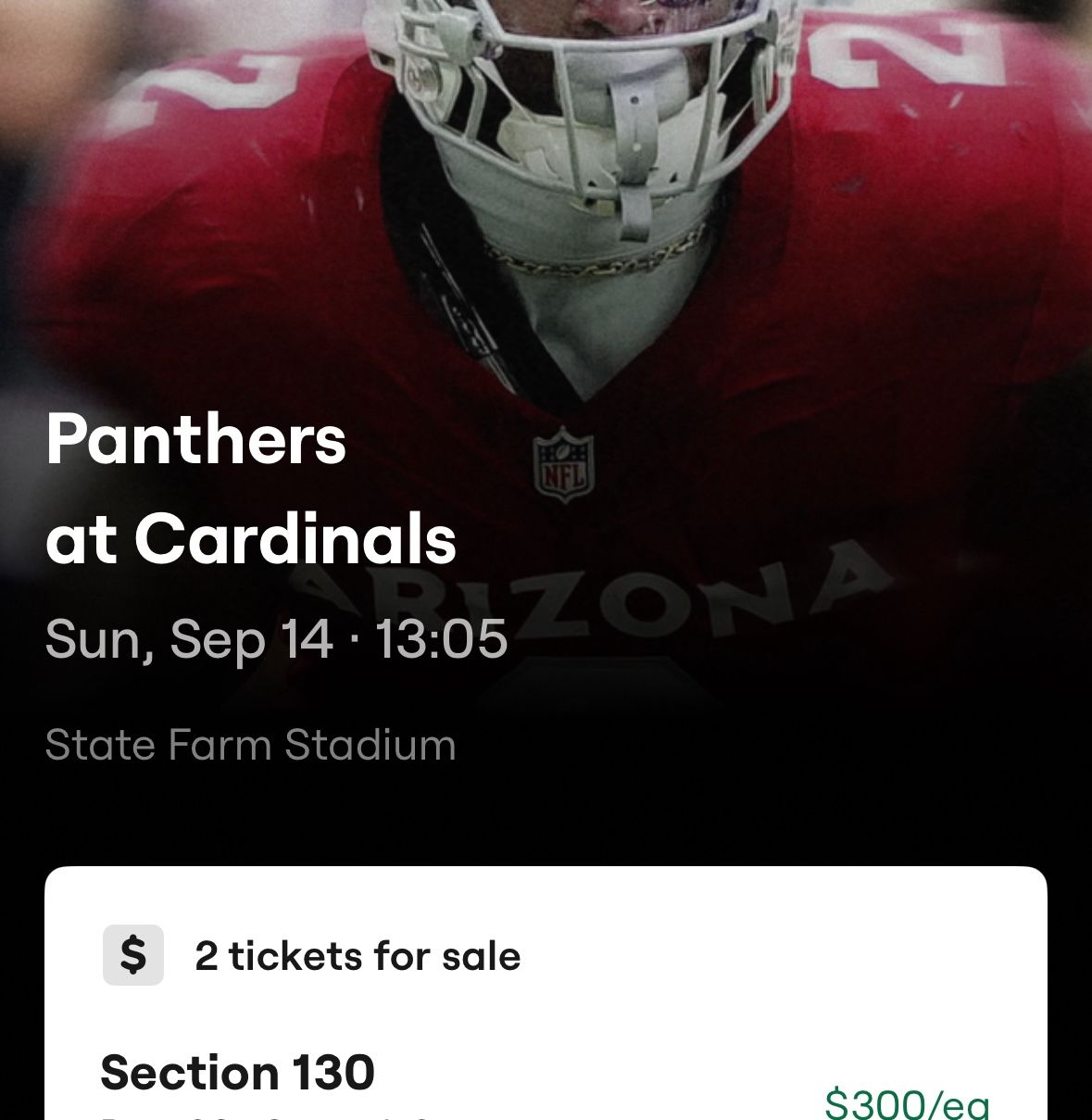 Arizona Cardinals Vs Carolina Panthers