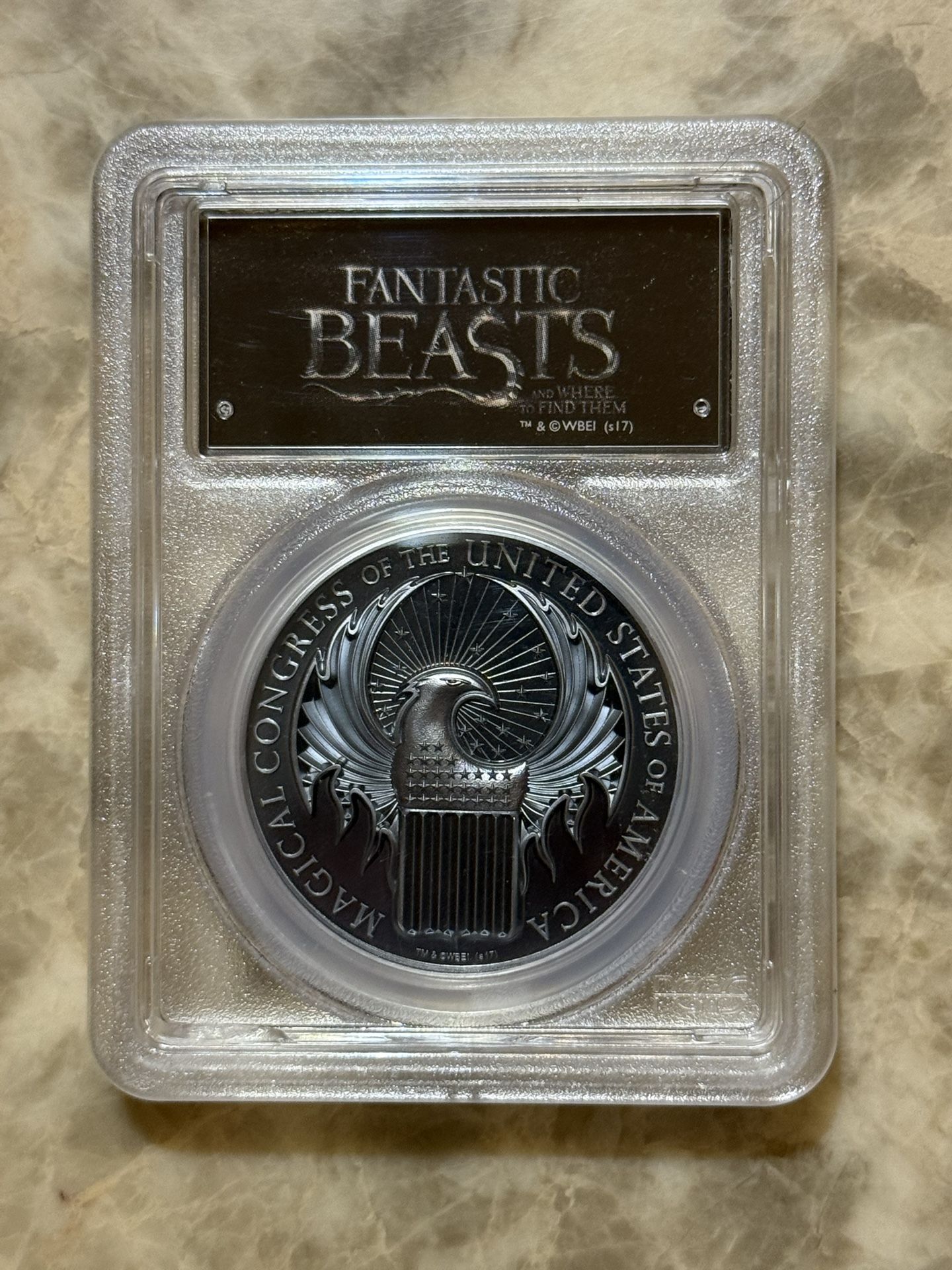 2017 PCGS PR70DCAM FANTASTIC BEASTS 1oz SILVER COIN