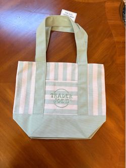 Trader Joe’s green striped mini tote