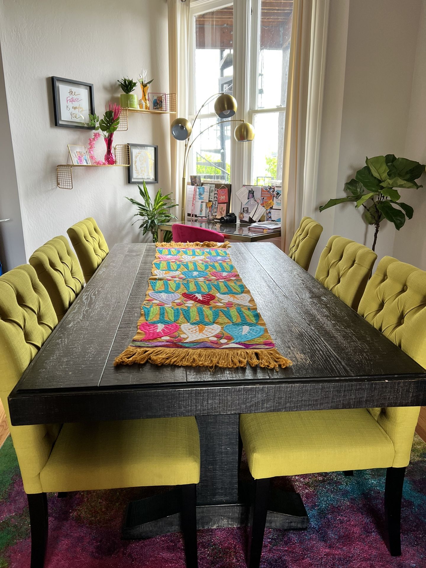 Beautiful Dark Wood Farm House Table