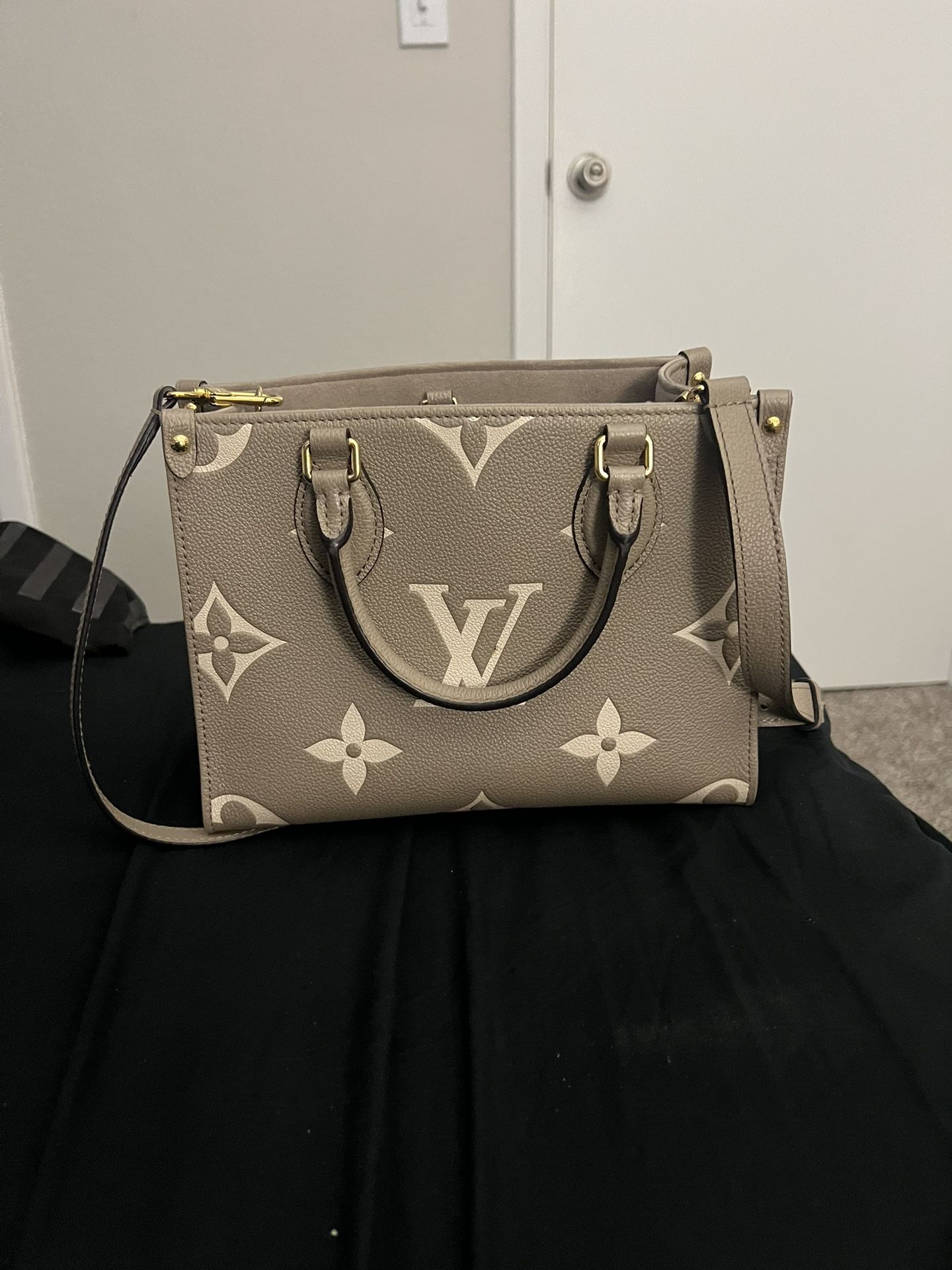 LOUIS VUITTON Onthego PM Dove/cream Monogram Empreinte