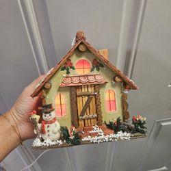  House Log Cabin Santa Workshop Light Kit Holiday Kitsch