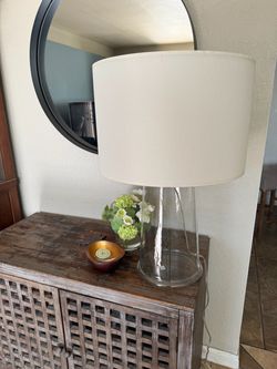 Large Glass Pottery BarnTable Lamp