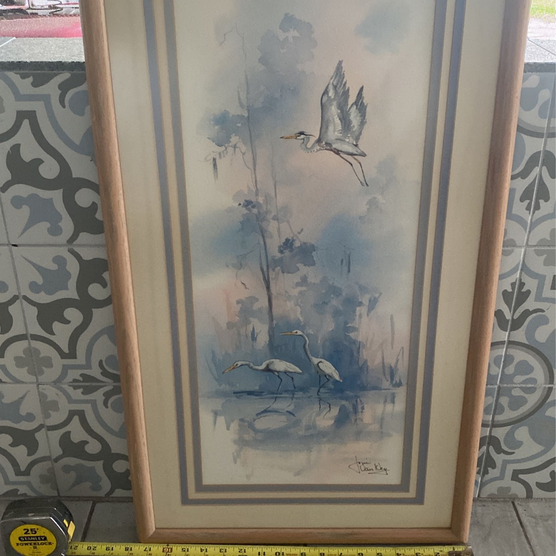 Joni Van Kley Watercolor Art Cranes In Habitat