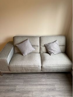 Modern Gray Loveseat Sofa – 68” Wide – Good Condition