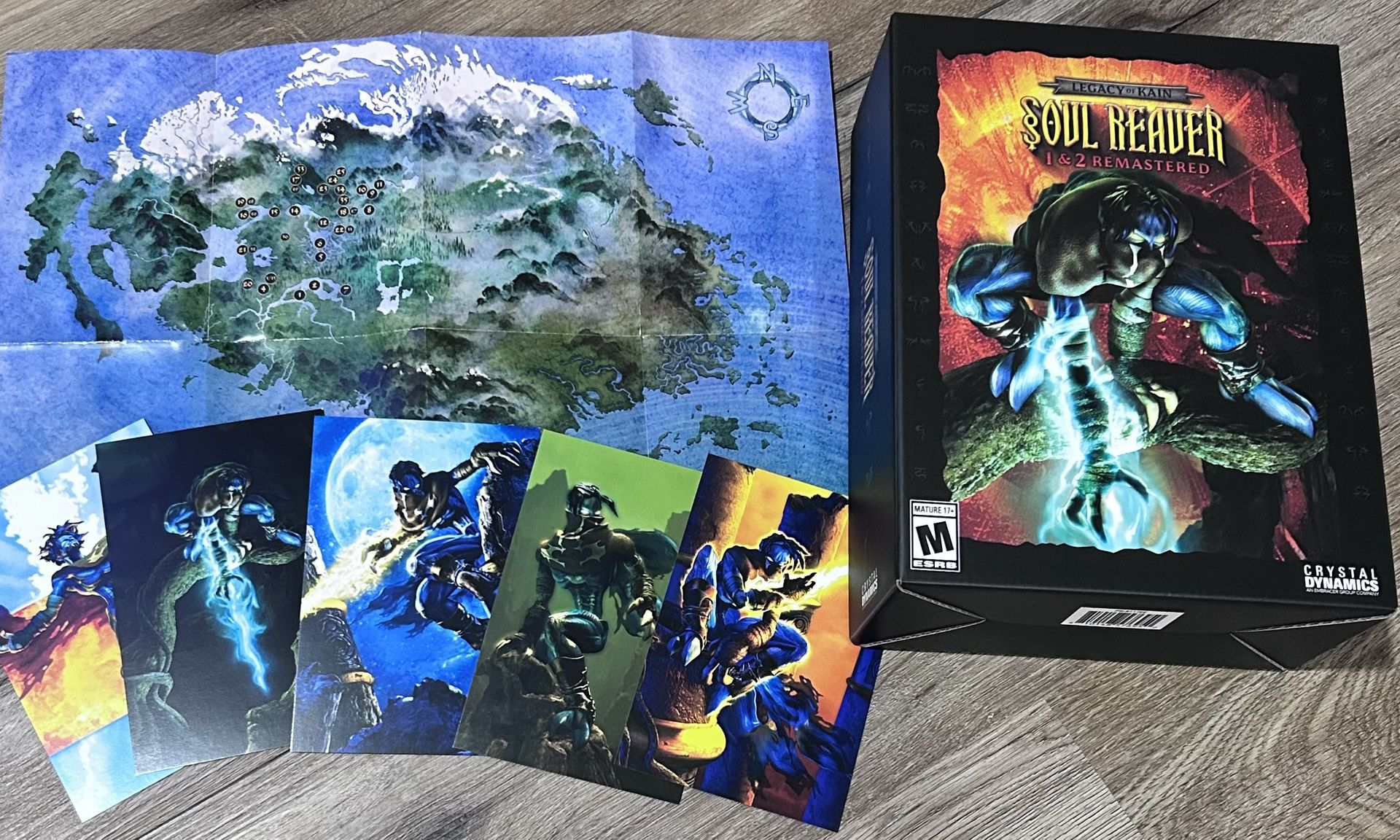Legacy of Kain Soul Reaver 1 2 Collector Box Art Card World Map Poster X Eidos R