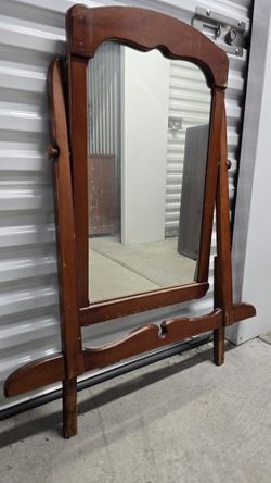 Vintage Wooden Vanity Mirror