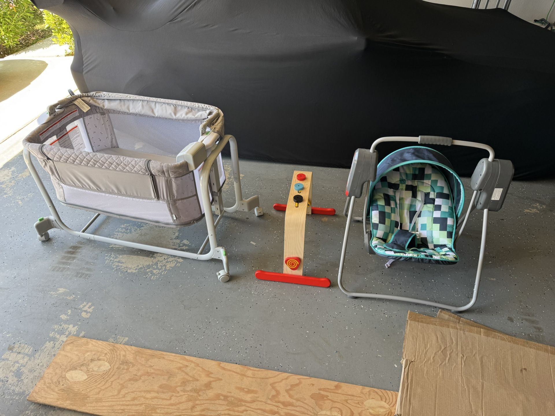 Misc Baby Items - Bassinet, Rocker, And Gym Toy