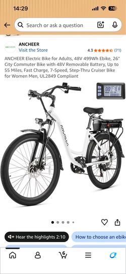 Ancheer 26” e-bike