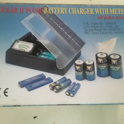 Solar 11 In One, Battery Charger with Meter, Model ES879 -- Brand New in the Box

