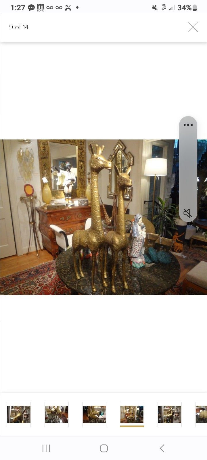 Brass 4 Foot GiraffesVintage