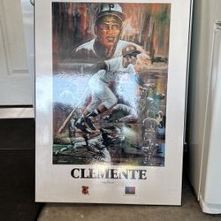 Roberto Clemente Wood Frame